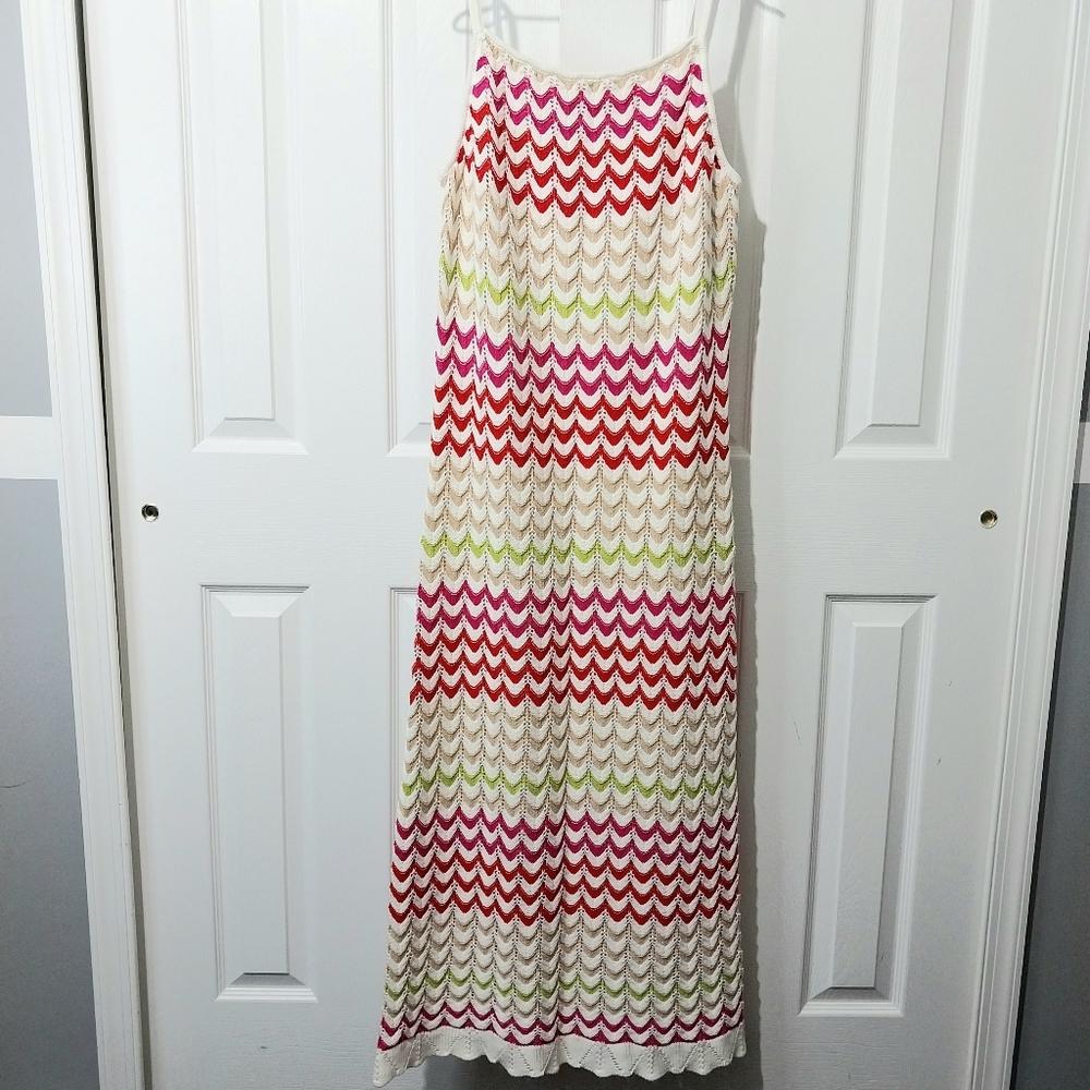 Rachel Zoe Crochet Knit Maxi‎ Dress, NWOT, Size XL